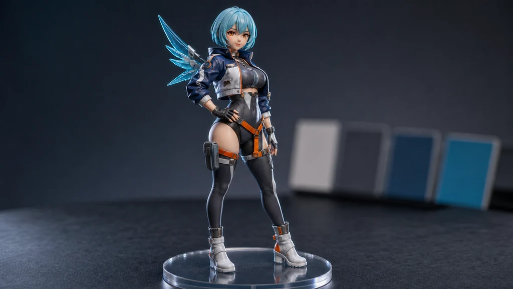 塗装と素材差を強調したフィギュア商品撮影