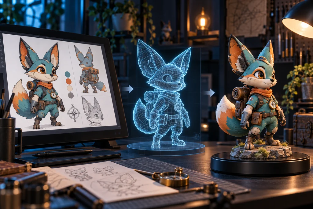 From AI Image to 3D-Printed Figure: Generate, Repair and Print